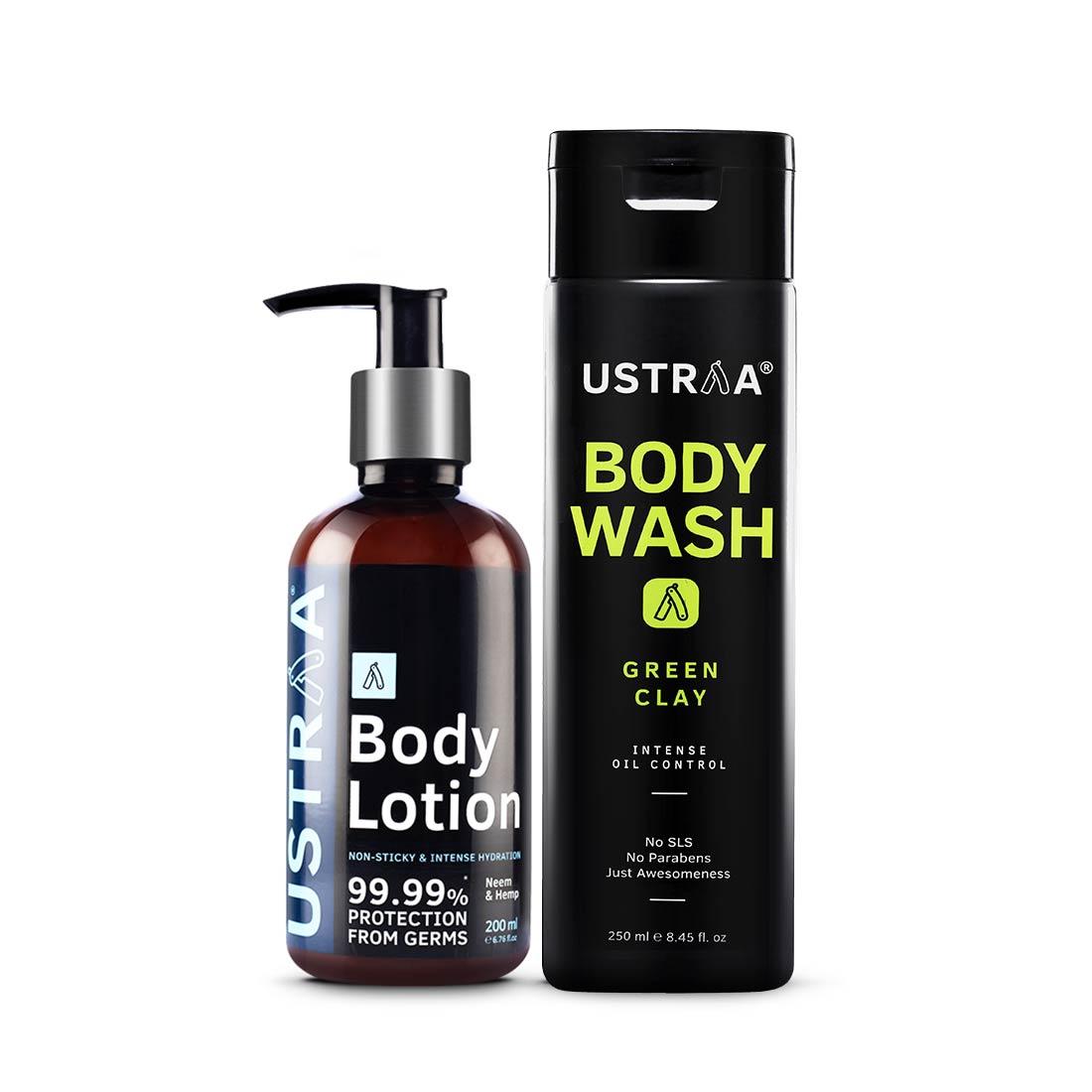 Body Lotion Germ Free & Body Wash Green Clay
