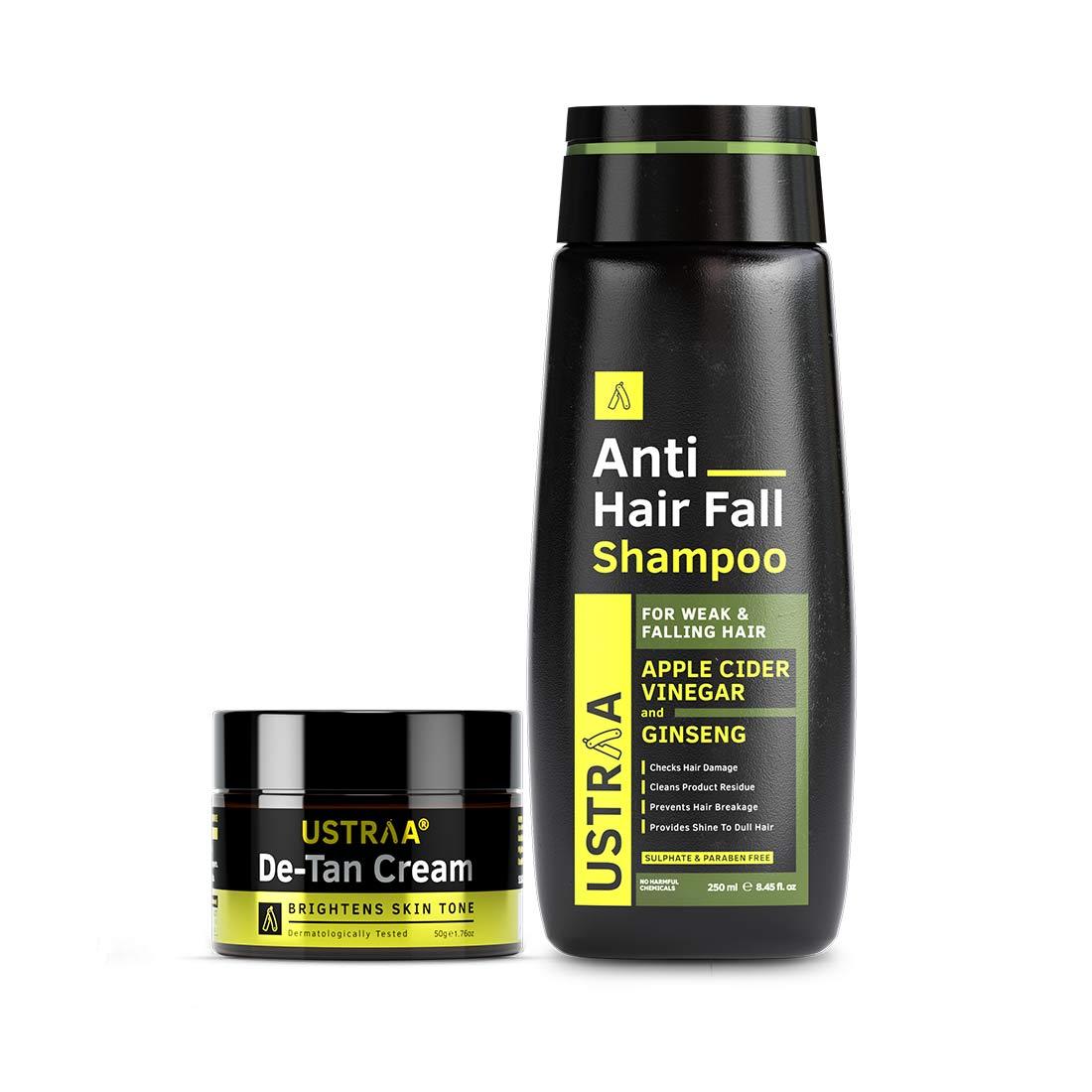 De-Tan Cream for Men and Anti-Hairfall Shampoo