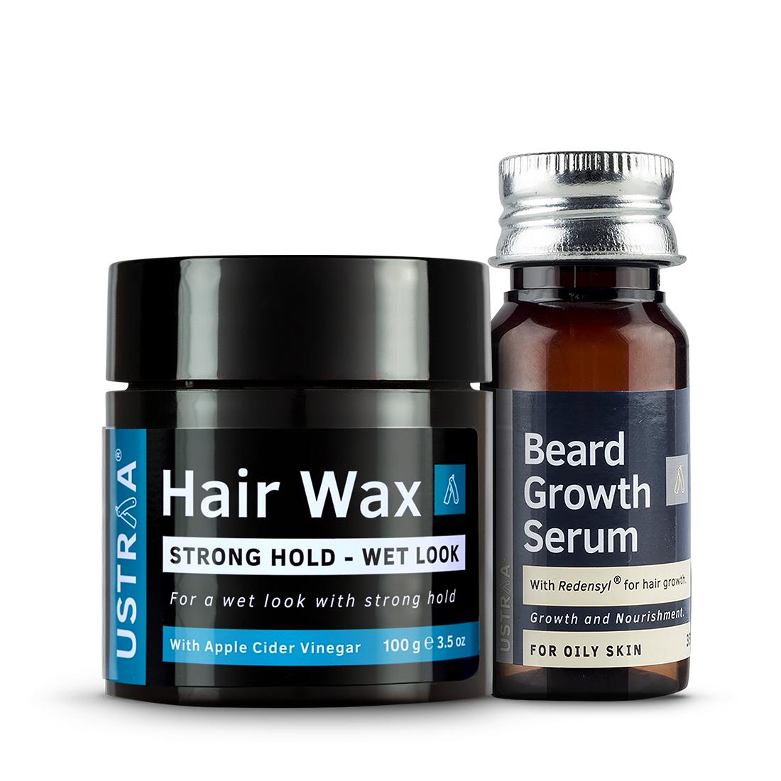 Beard Growth Serum & Hair Wax (Wet Look)