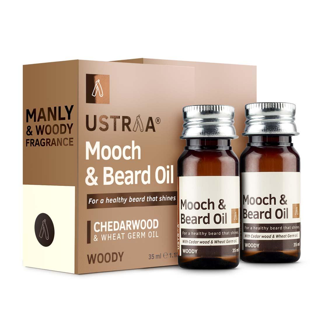 Mooch & Beard Oil (Woody) helps you in maintaining longer beard styles and makes your beard hair more shiny & healthy