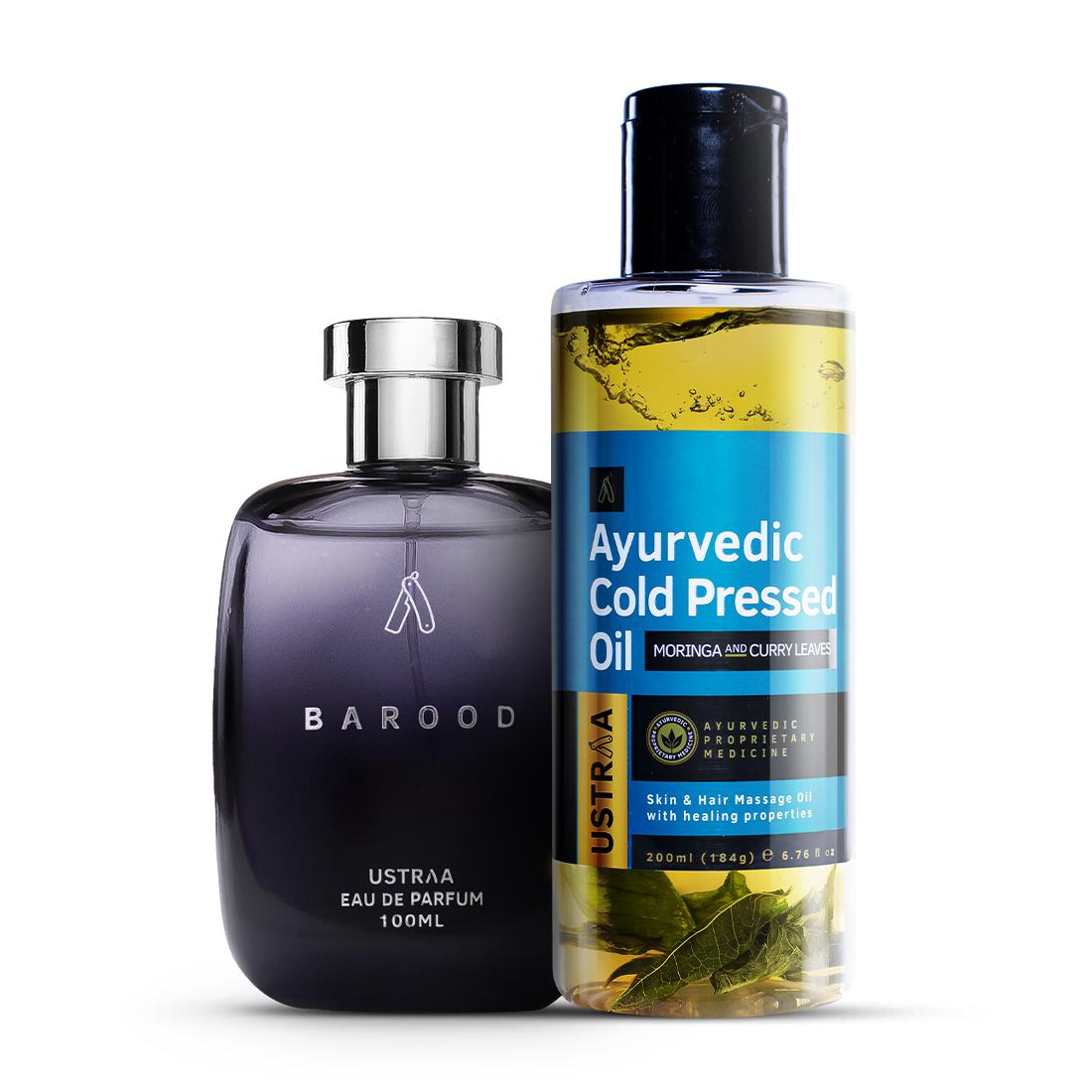 Ayurvedic Cold Pressed Oil & Barood EDP -Perfume for Men Combo