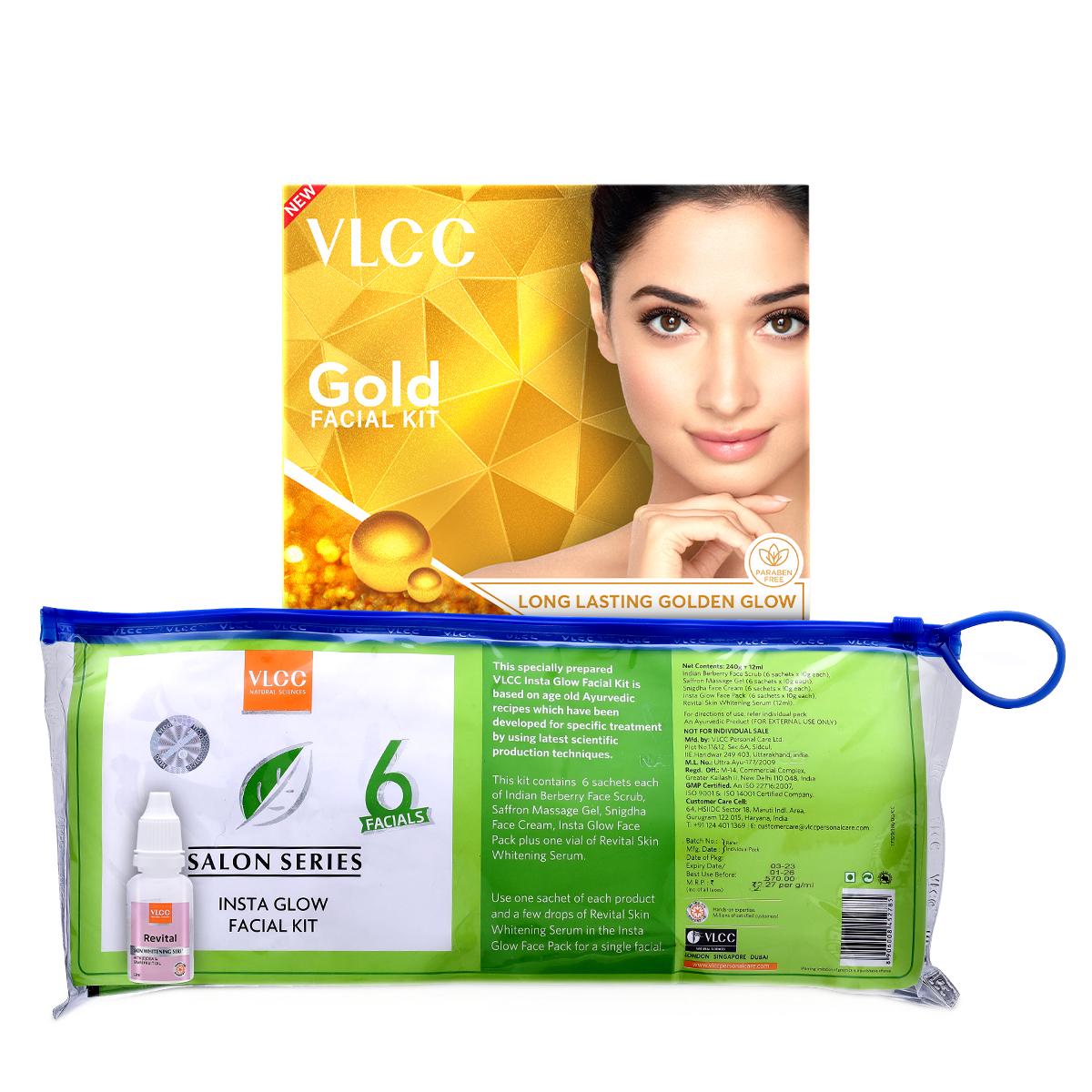 VLCC Salon Series Insta Glow & Gold Facial Kit