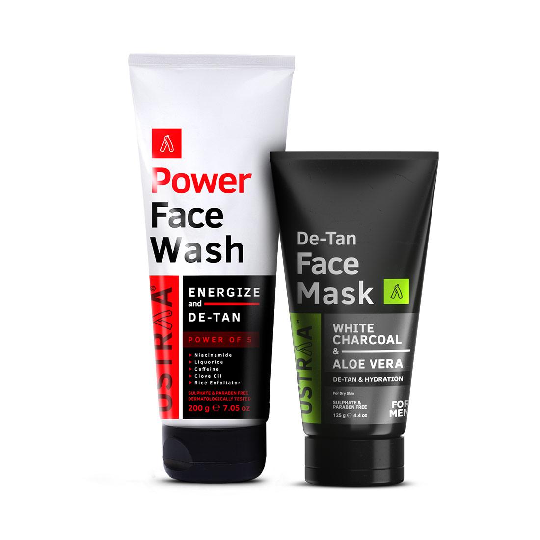 Power Face Wash Energize & De-Tan Face Mask - Dry Skin