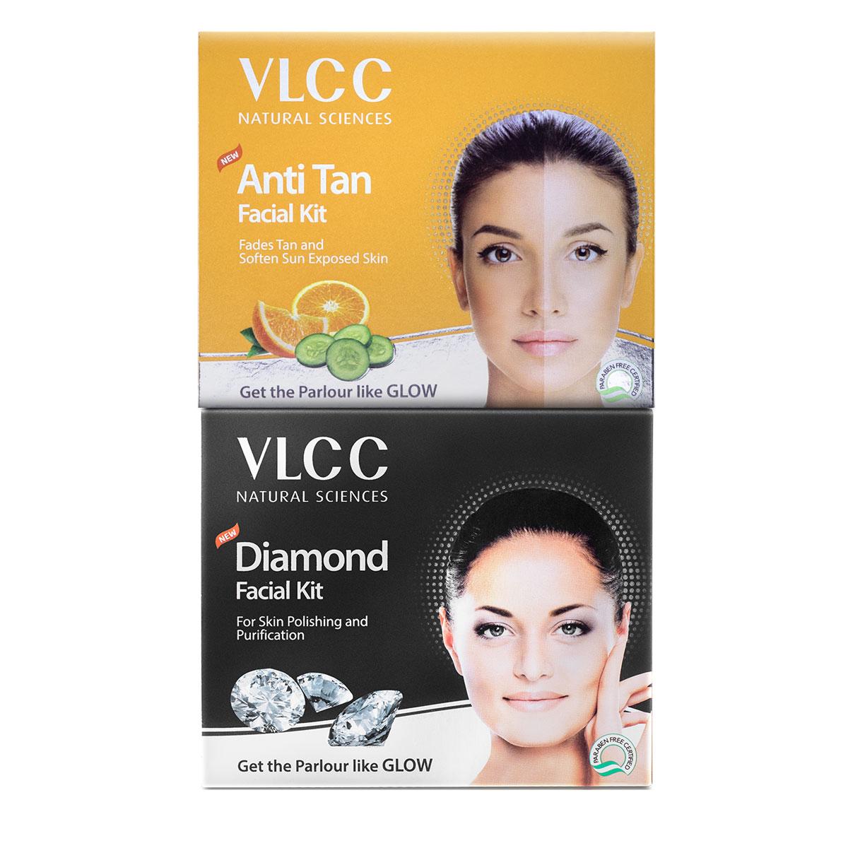 VLCC Diamond Facial Kit & Anti Tan Facial Kit