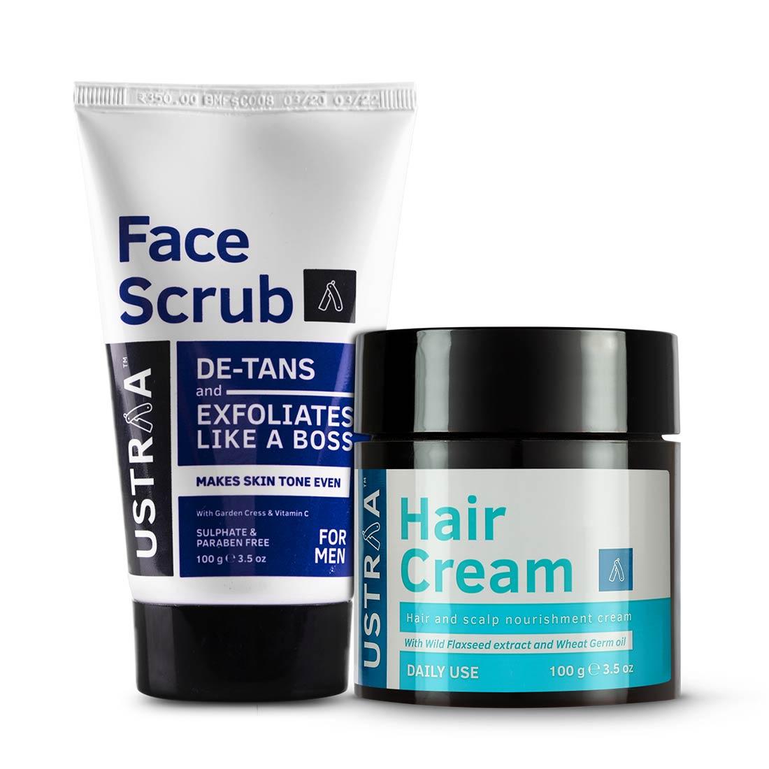 Hair Cream - Daily Use & Face Scrub for de-Tan