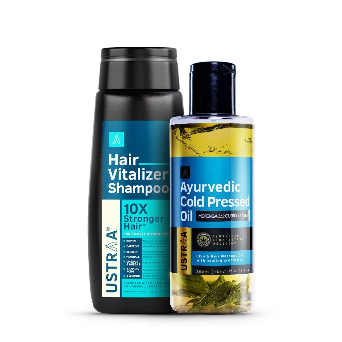Hair Vitalizer Shampoo & Ayurvedic Cold Pressed Oil
