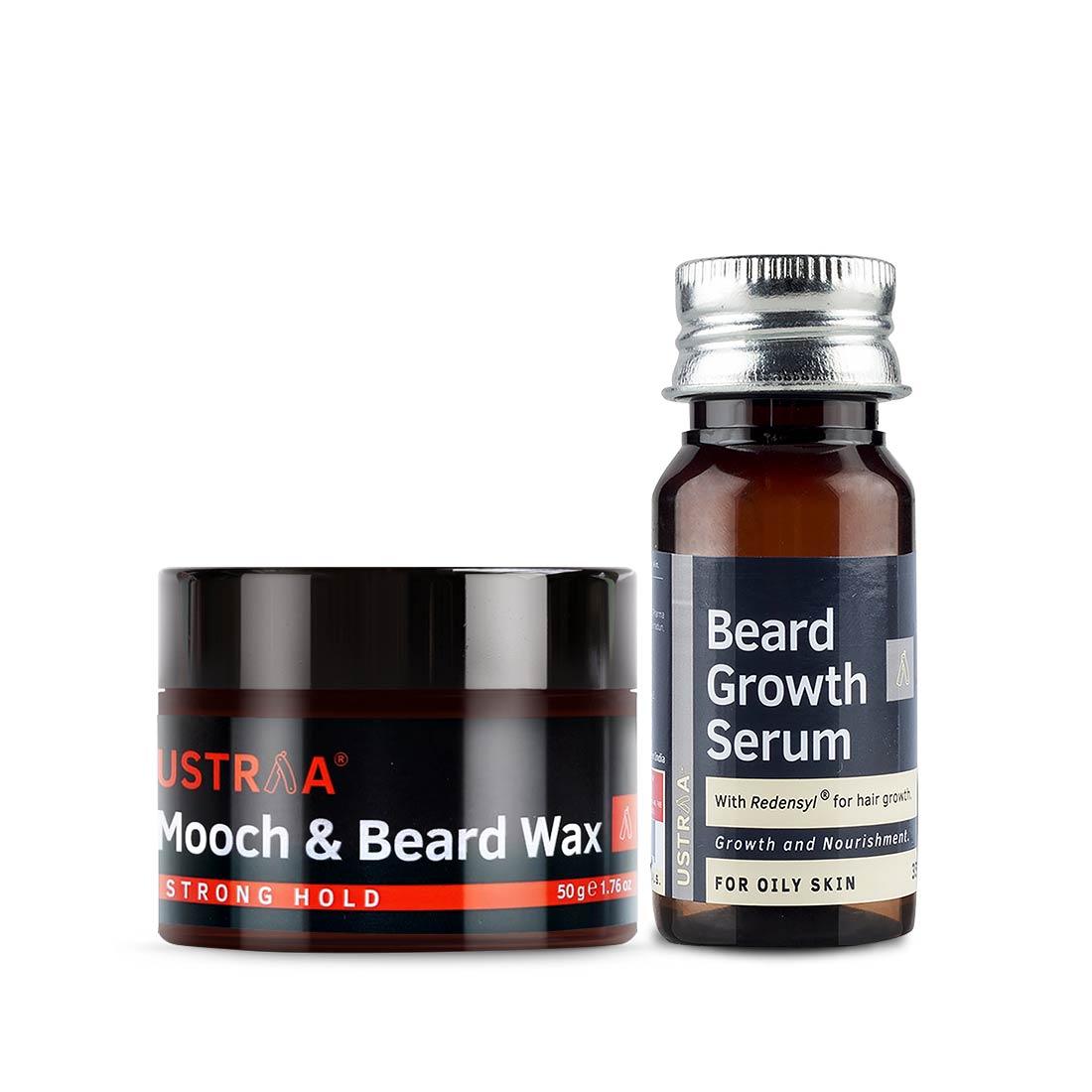 Beard Growth Serum and Beard and Mooch Styling Wax