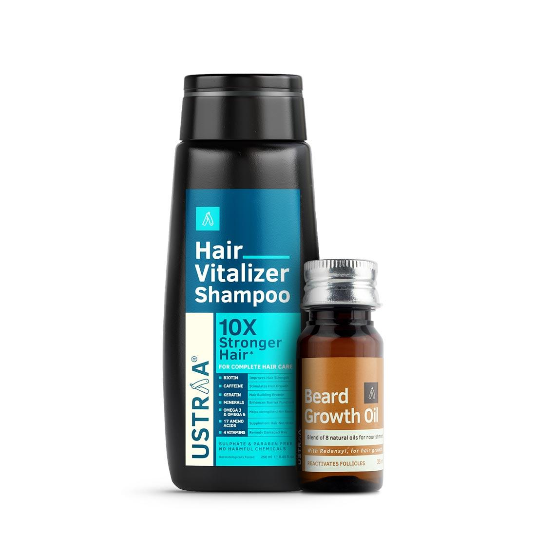 Hair Vitalizer Shampoo & Beard Growth Oil