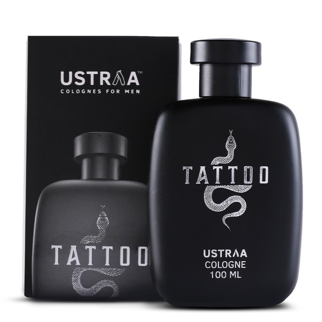 Ustraa Tattoo Cologne for Men - 100 ml - An Edgy and Long Lasting Fragrance for All Day Use
