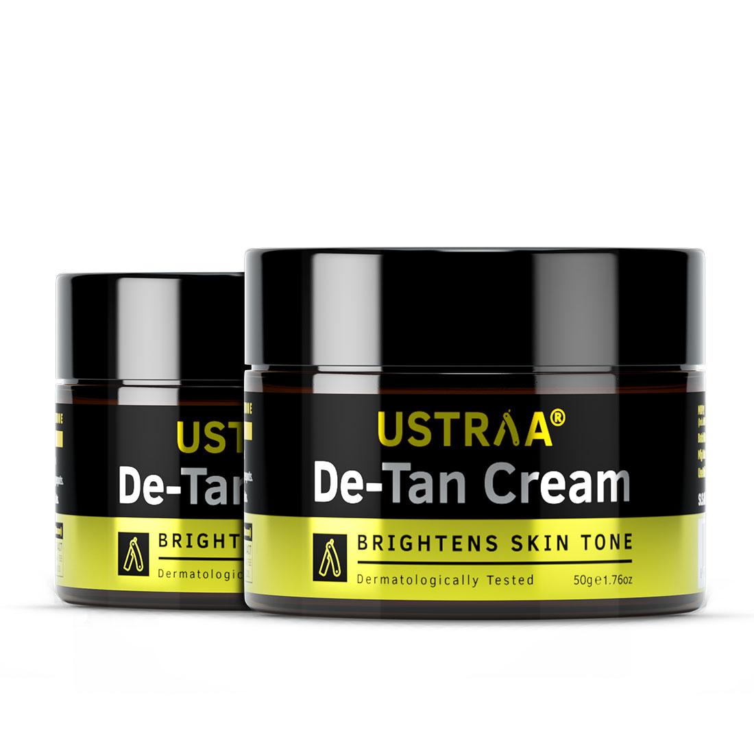Ustraa De-Tan Cream for Men (Set of 2)| With Vitamin B3, Candian Rumex and Liquorice Root
