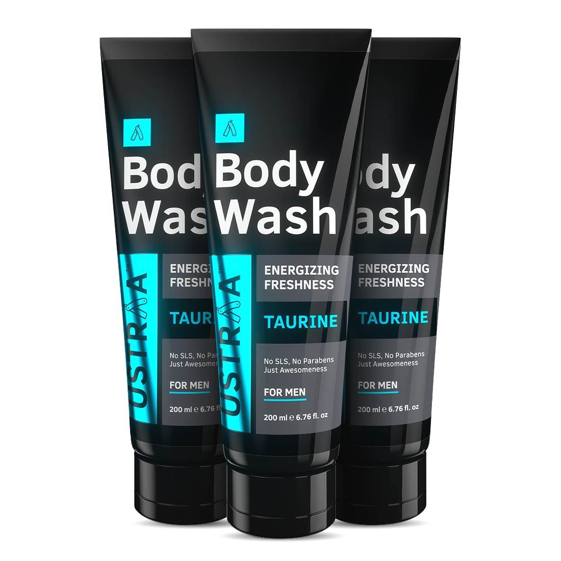 Body Wash for Men - Taurine - 200 ml - Set of 3