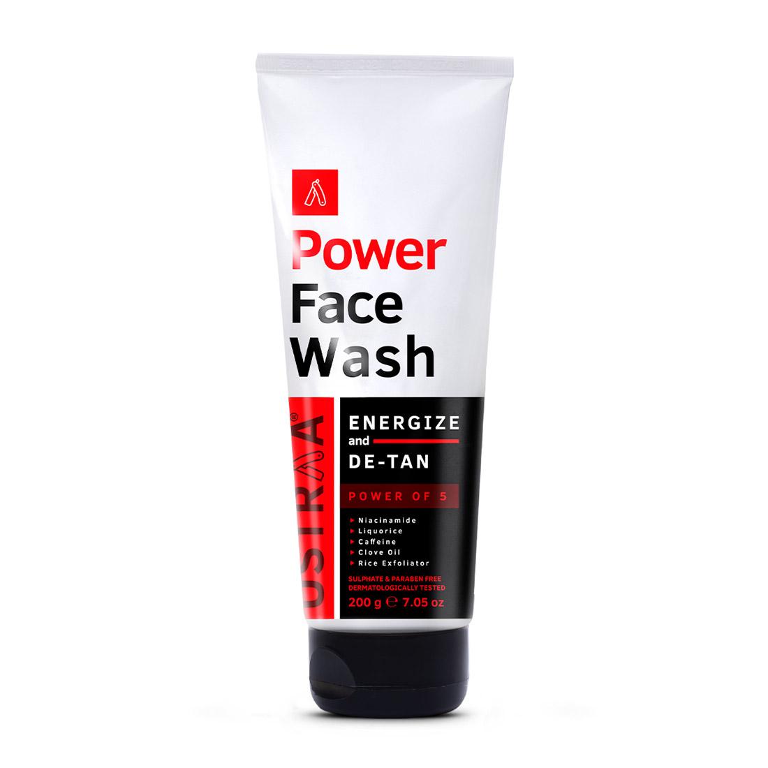 Power Face Wash Energize and De-Tan Helps Keep Your Skin Tan-Free, Reduce Wrinkles and Clears Out Skin Pores 