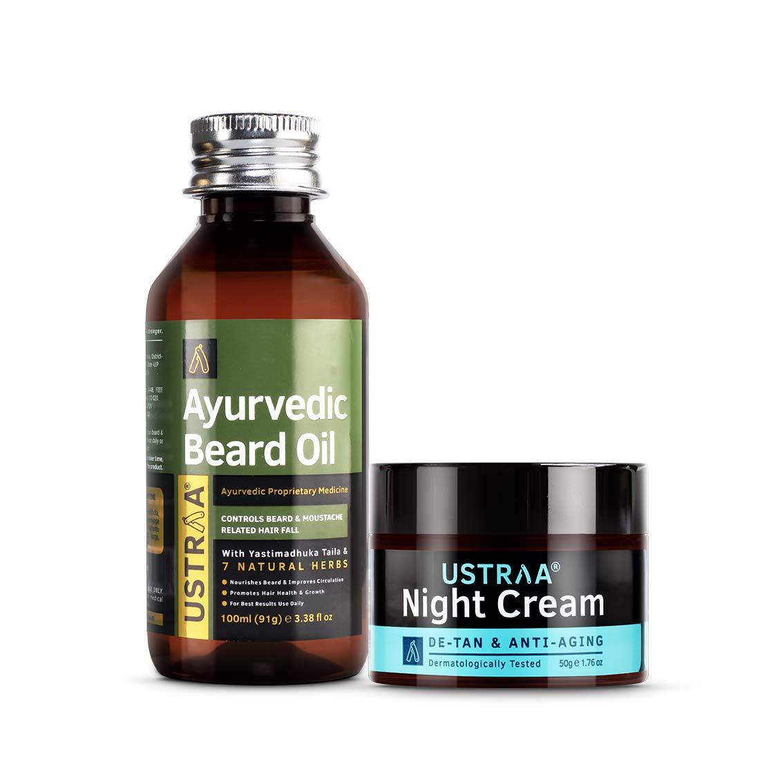 Ayurvedic Beard Oil & Night Cream