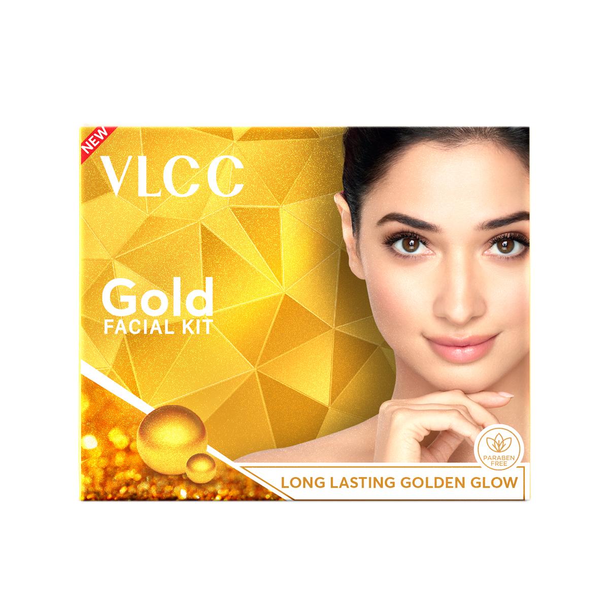 VLCC Gold Facial Kit - Nourish and Rejuvenate Your Skin with Pure Gold Extracts