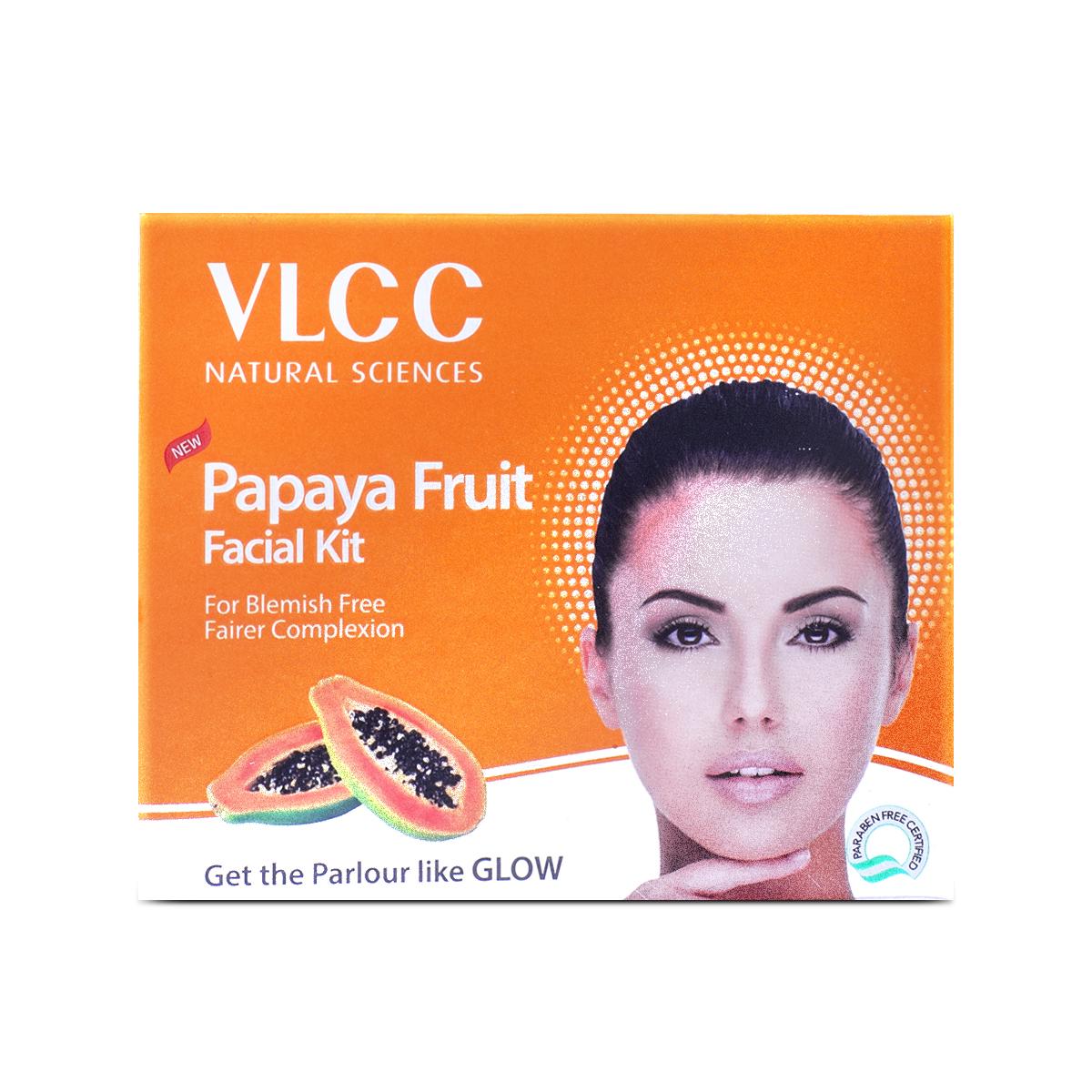 VLCC Papaya Fruit Single Facial Kit | Nourishing and Rejuvenating Skincare Experience