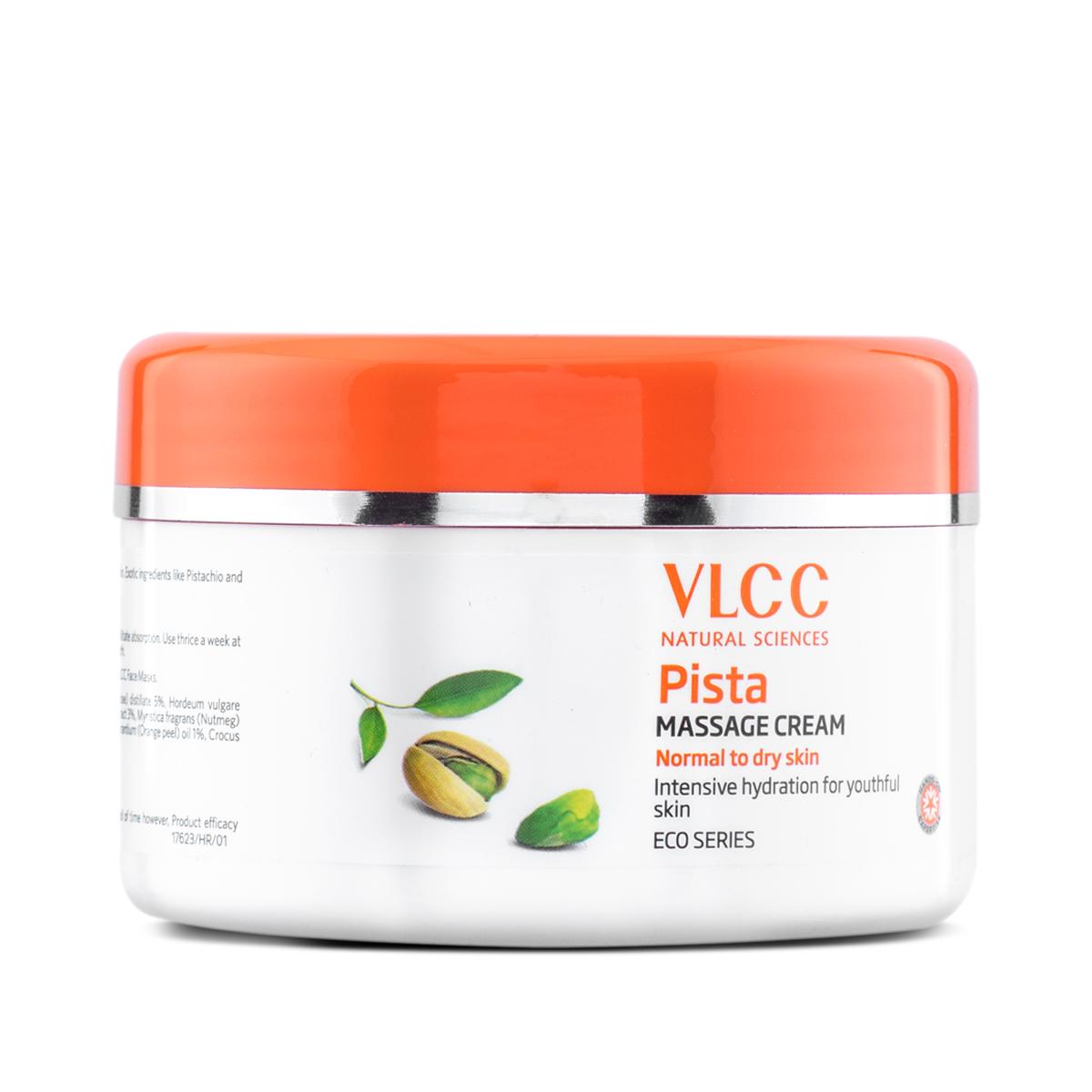 VLCC Pista Massage Cream - Normal to Dry Skin | Nourishing and Hydrating Formula
