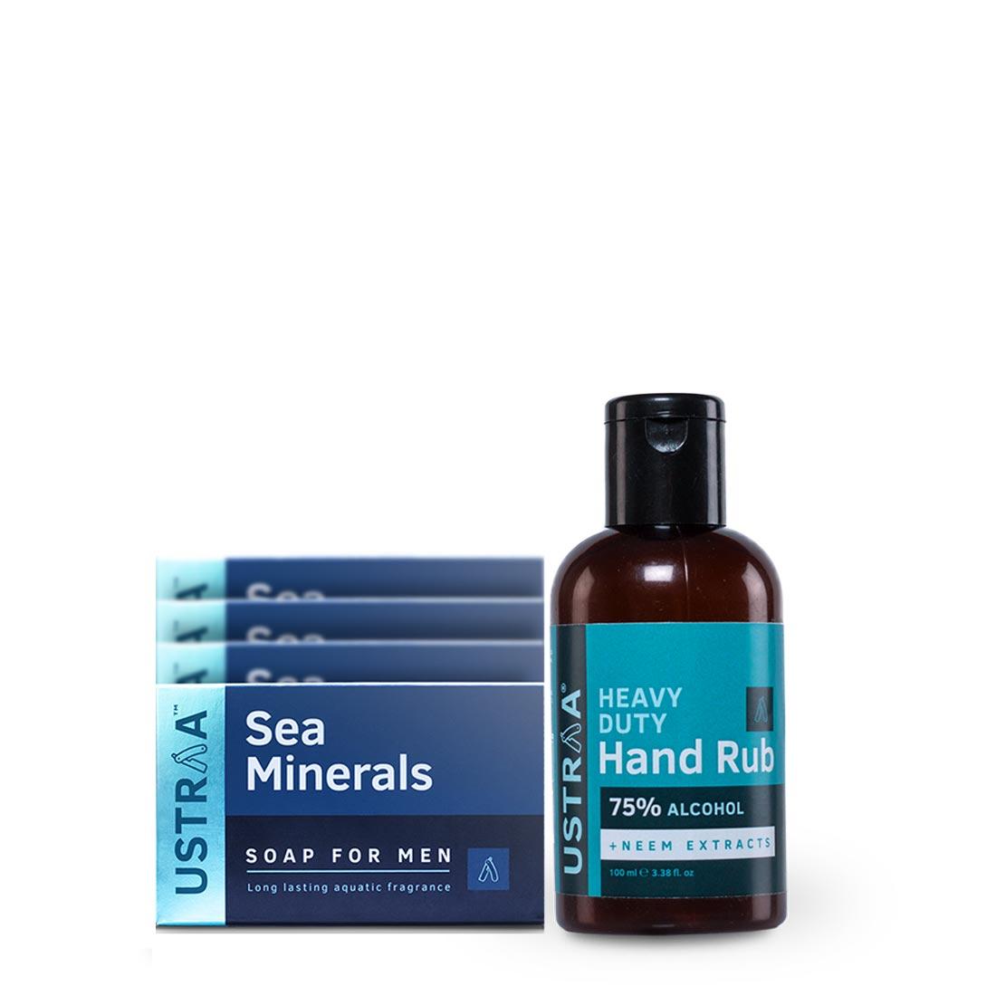 Deo Soap - Sea Minerals - Pack of 4 & Hand Rub