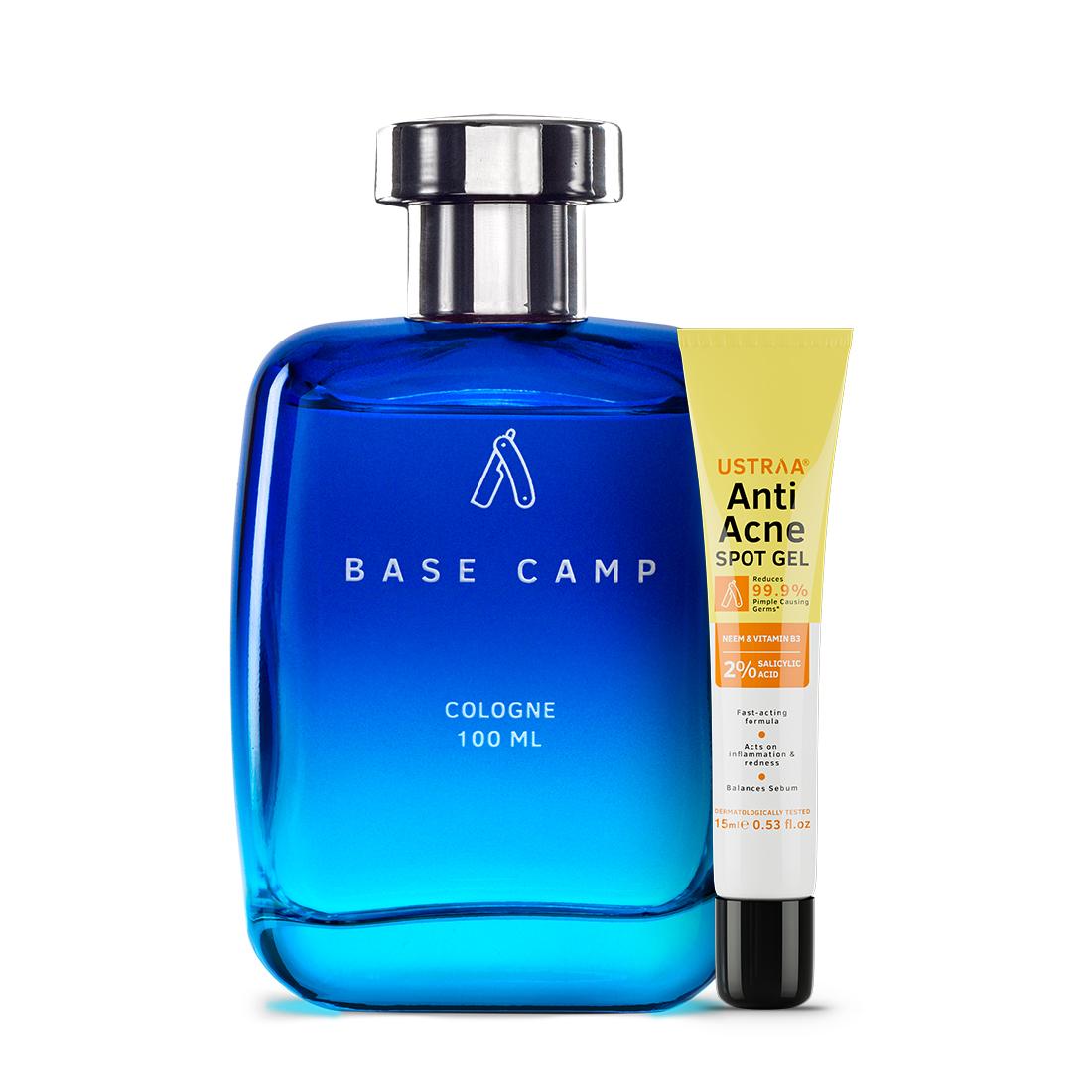 Anti Acne Spot Gel & Base Camp Cologne - 100 ml - Perfume for Men