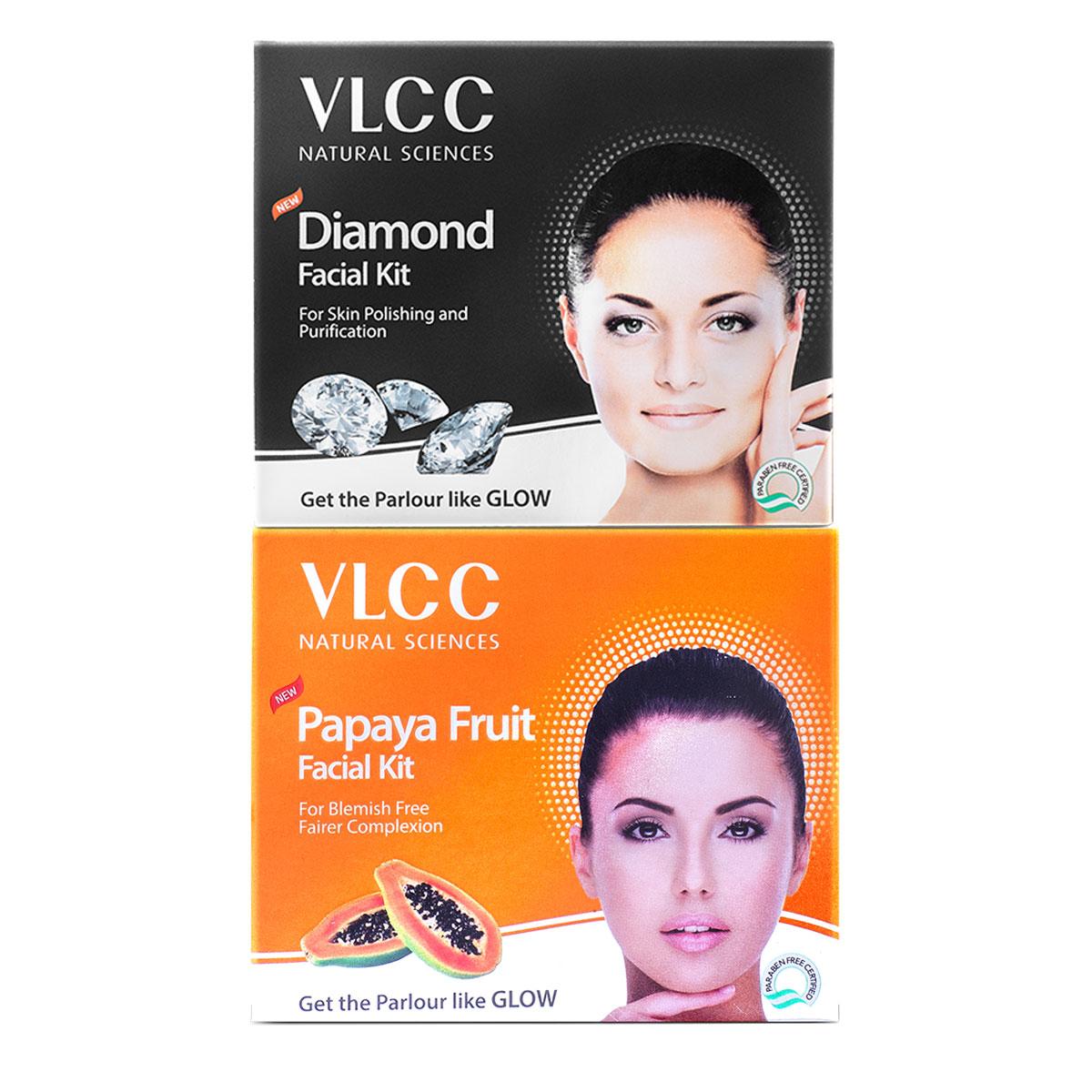 VLCC Papaya Fruit Single Facial Kit & Diamond Facial Kit