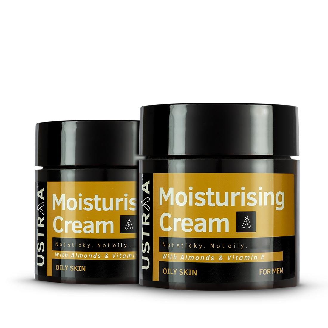 Ustraa Moisturising Cream for Oily Skin - Set of 2 - Keep Skin Healthy Moisturises & Nourishes with No Stickiness & Harmful Chemicals