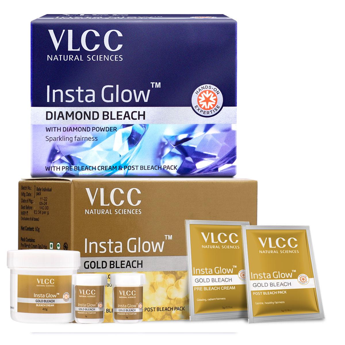 VLCC Insta Glow Gold Bleach & Insta Glow Diamond Bleach
