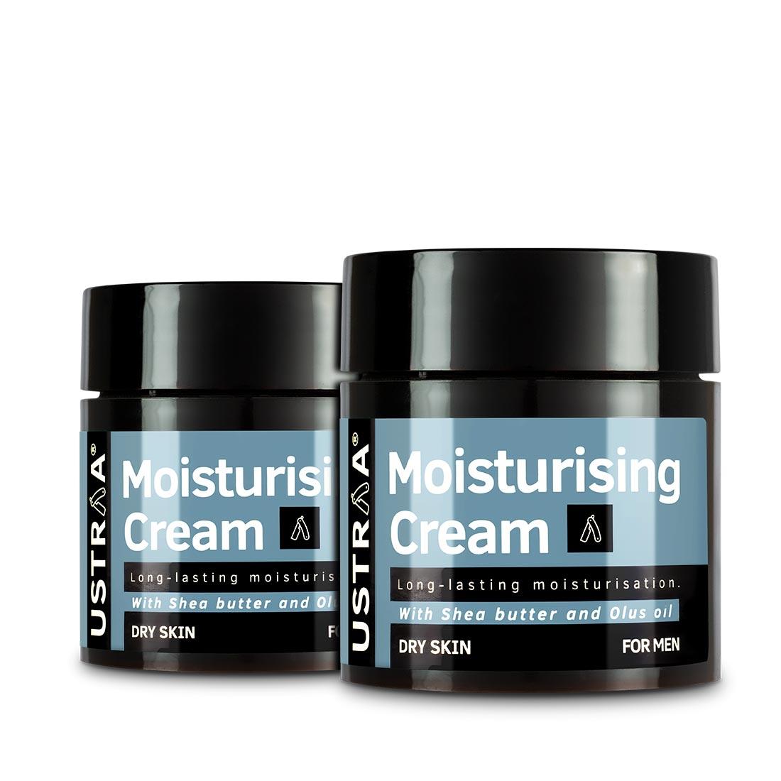 Ustraa Moisturising Cream for Dry Skin - Set of 2 - Keep Skin Healthy Moisturises & Nourishes with No Stickiness & Harmful Chemicals