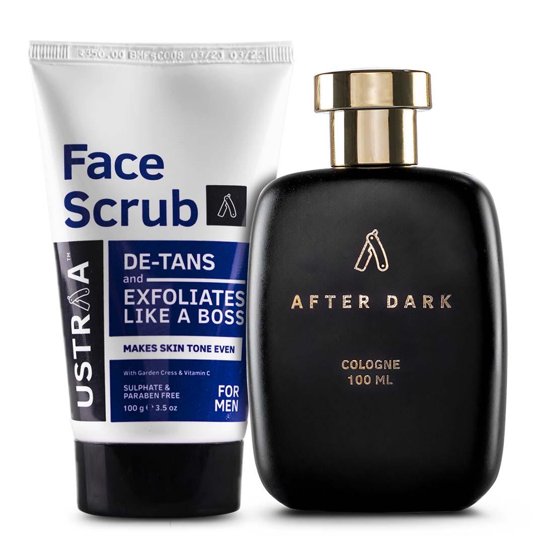 After Dark Cologne- Perfume for Men -100ml & Face Scrub for de-Tan - 100g