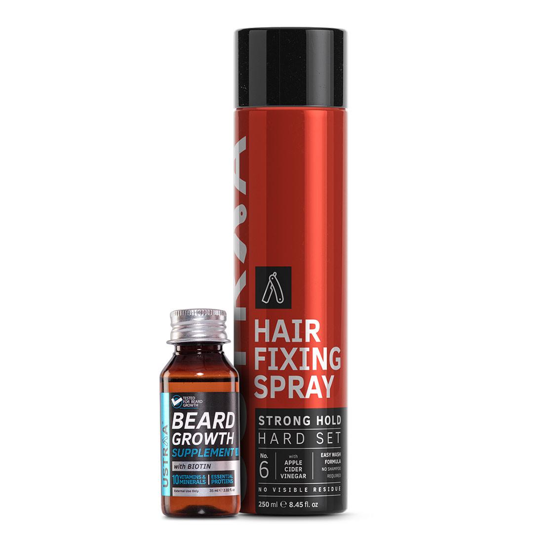 Beard Growth Supplement & Hair Fixing Spray