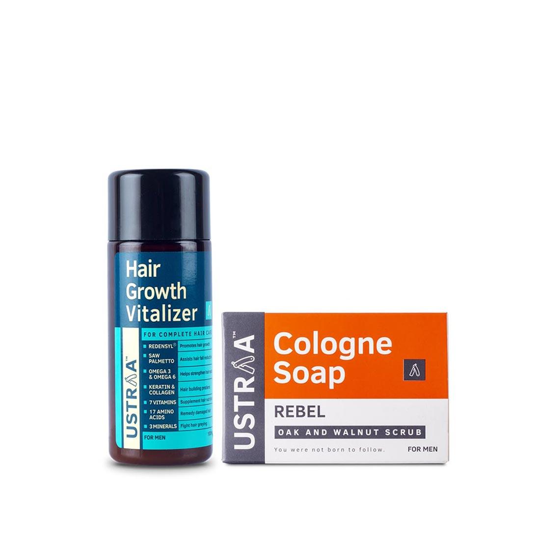 Hair Growth Vitalizer & Rebel Cologne Soap