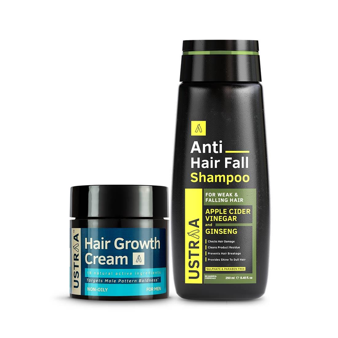 Ustraa Ultimate Hair Care Combo for Men with Anti Hairfall Shampoo and Hair Growth Vitalizer