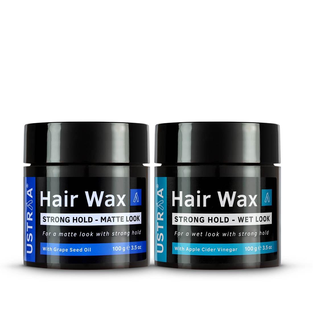 Ustraa Hair Wax Combo For Men: Wet Look + Matte Look (Set of 2)