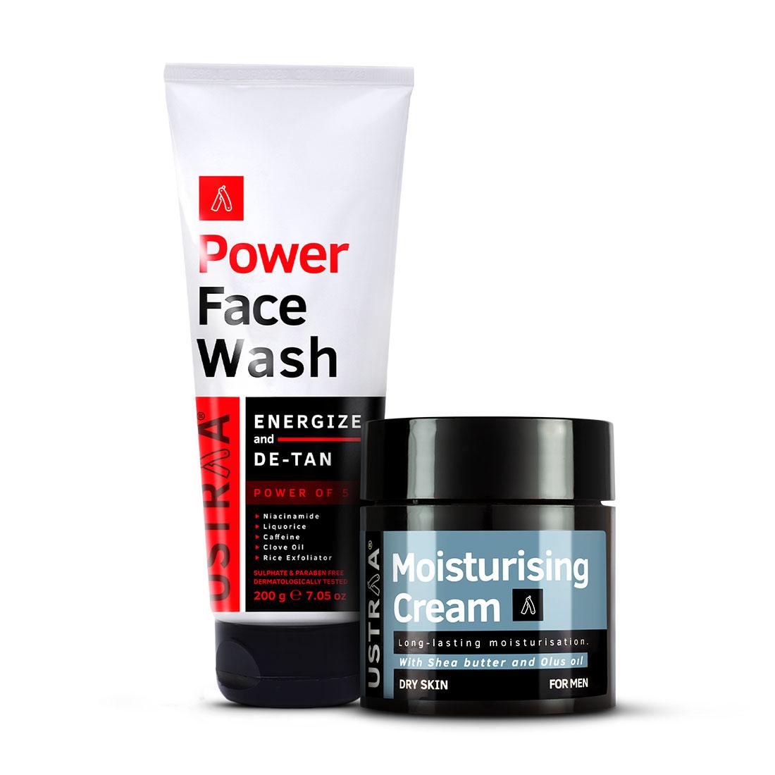 Power Face Wash Energize & Moisturizing Cream Dry Skin