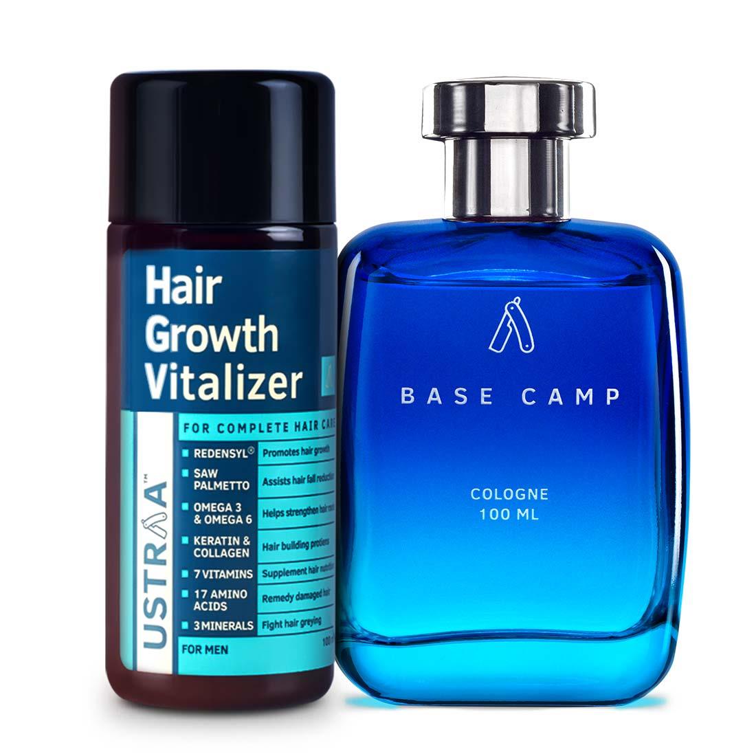 Base Camp Cologne - 100 ml - Perfume for Men  & Hair Growth Vitalizer