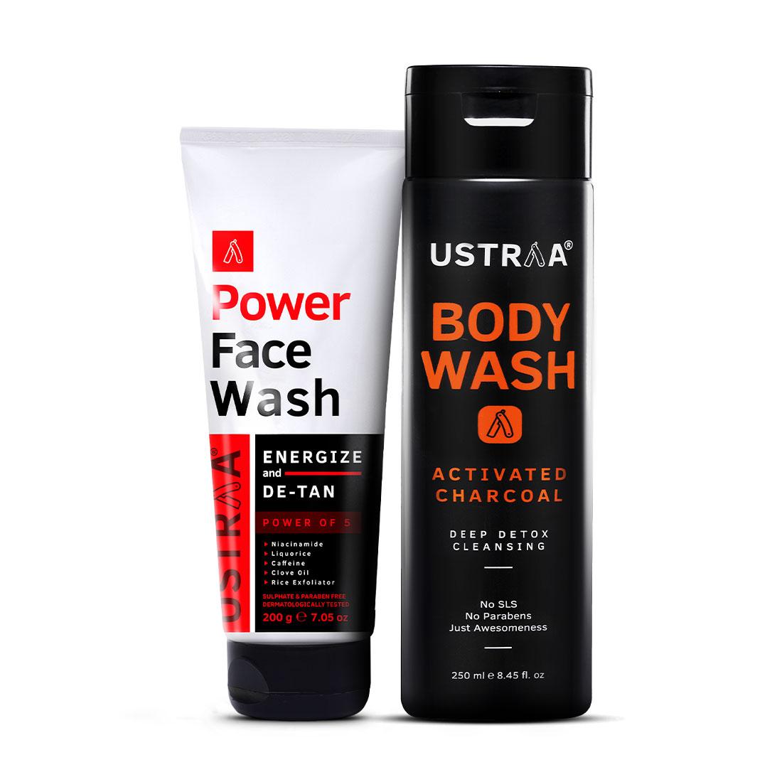 Power Face Wash Energize & Activated Charcoal Body Wash