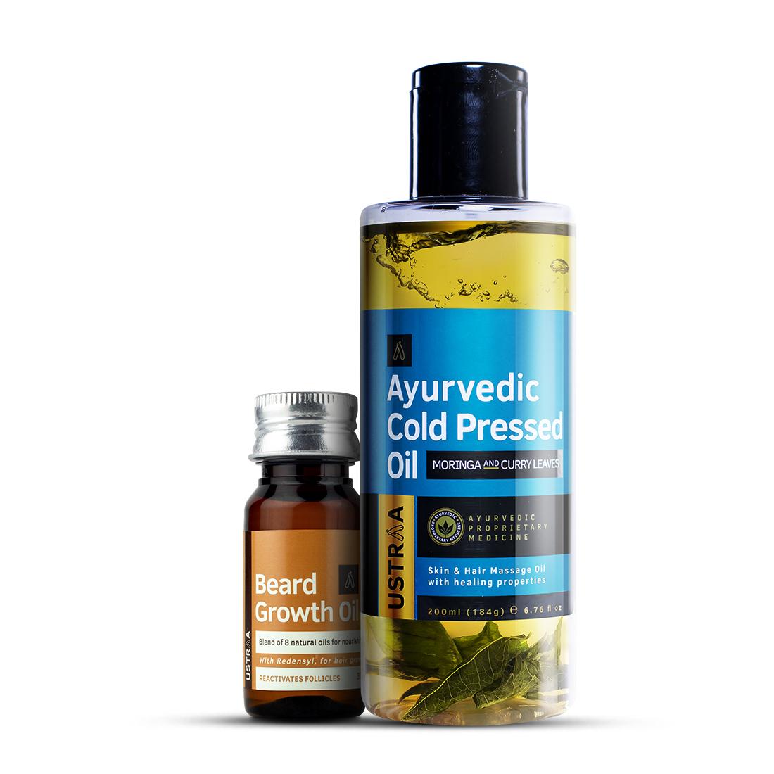 Ayurvedic Cold Pressed Oil & Beard Growth Oil Combo