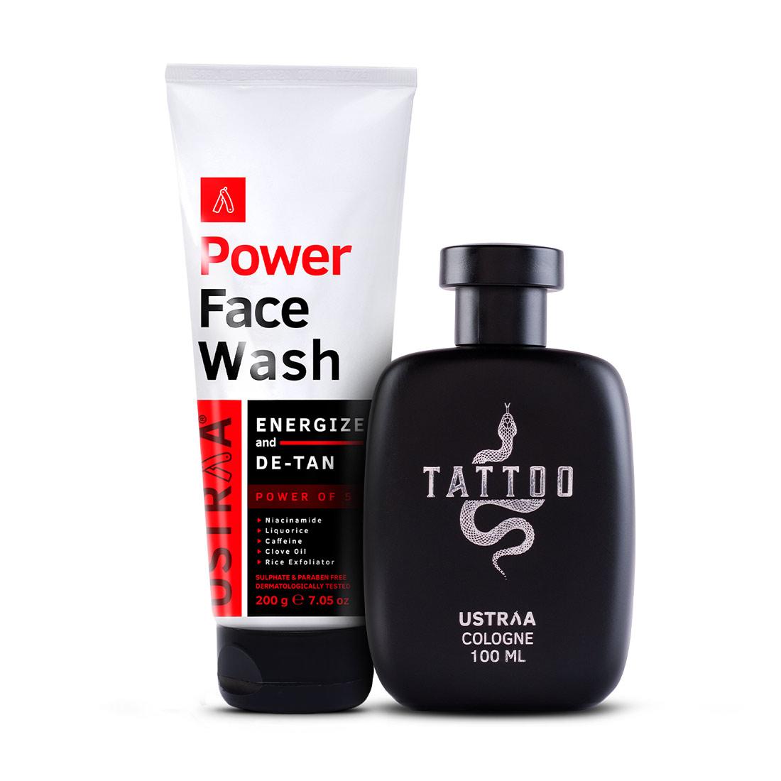 Power Face Wash Energize & Tattoo Cologne