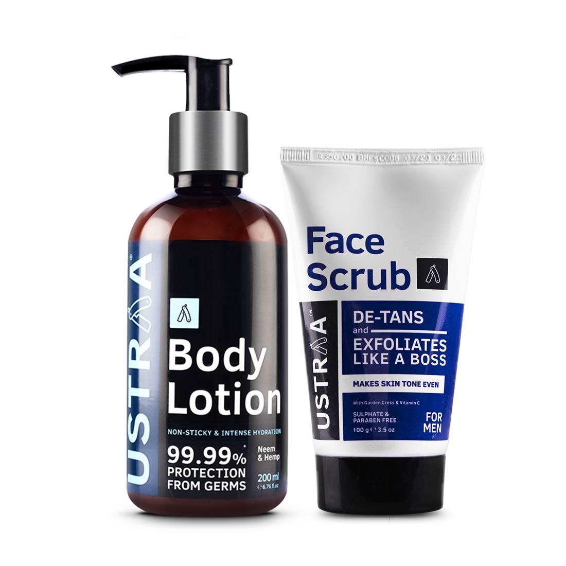 Body Lotion Germ Free & De-Tan Face Scrub 