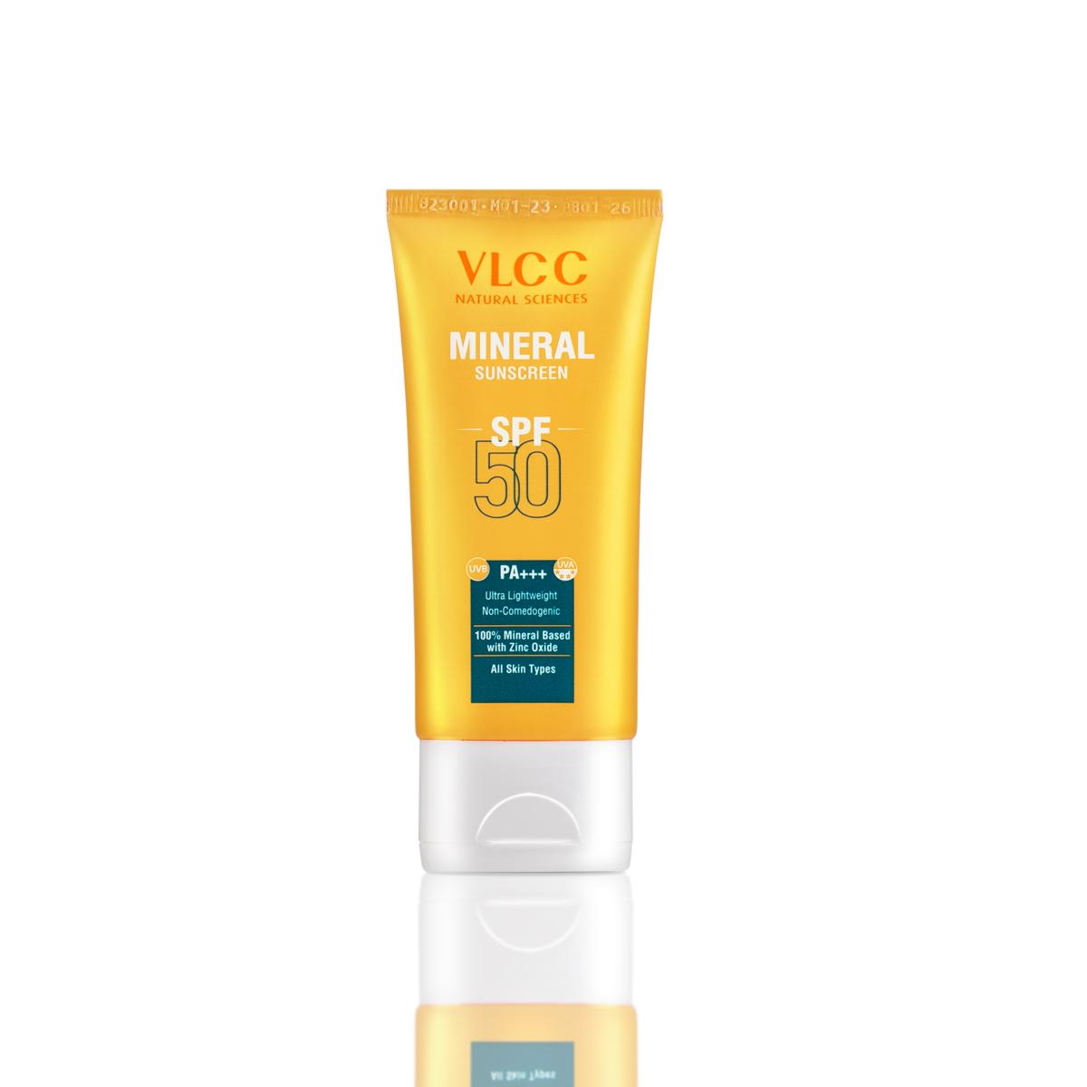 VLCC Mineral Sunscreen SPF 50 PA+++ - Ultra Lightweight and Non-Comedogenic Sun Protection