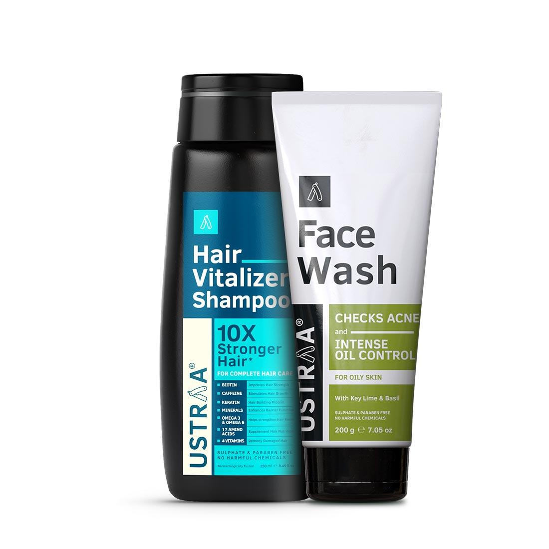 Hair Vitalizer Shampoo & Face Wash Oily Skin