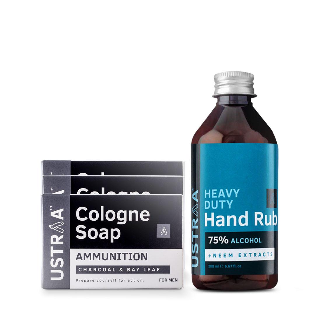Cologne Soap - Ammunition - Set of 3 and Hand Rub - 200 ml