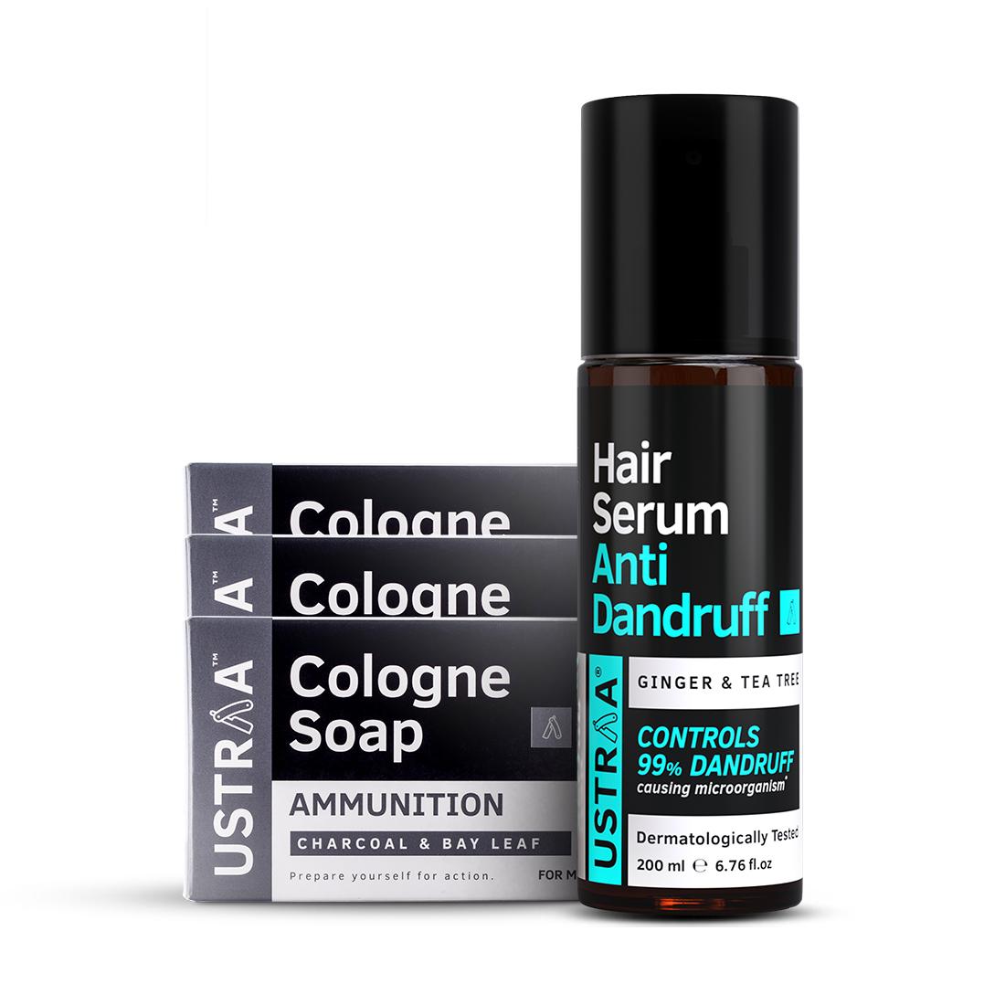 Anti Dandruff Serum & Cologne Soap Ammunition pack of 3