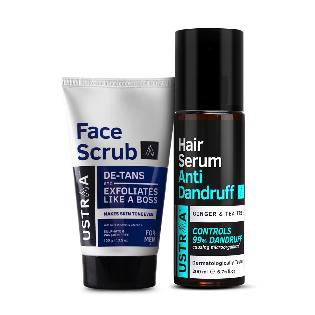Anti Dandruff Serum & De-Tan Face Scrub 