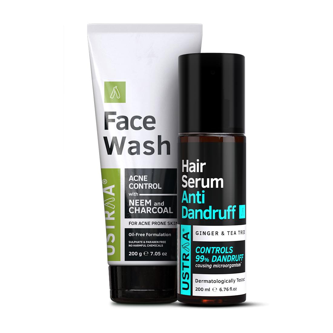 Anti Dandruff Serum & Face Wash Neem Charcoal