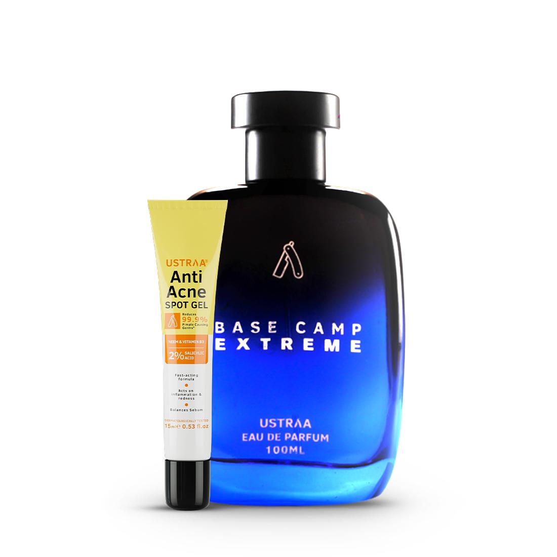 Base Camp Extreme EDP - Perfume for Men100ml & Anti Acne Spot Gel - 15ml