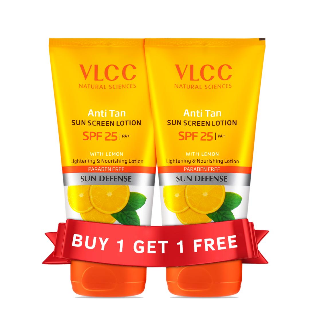 VLCC Anti Tan Sun Screen Lotion - SPF 25 PA+ - Protect Your Skin from Harmful UV Rays
