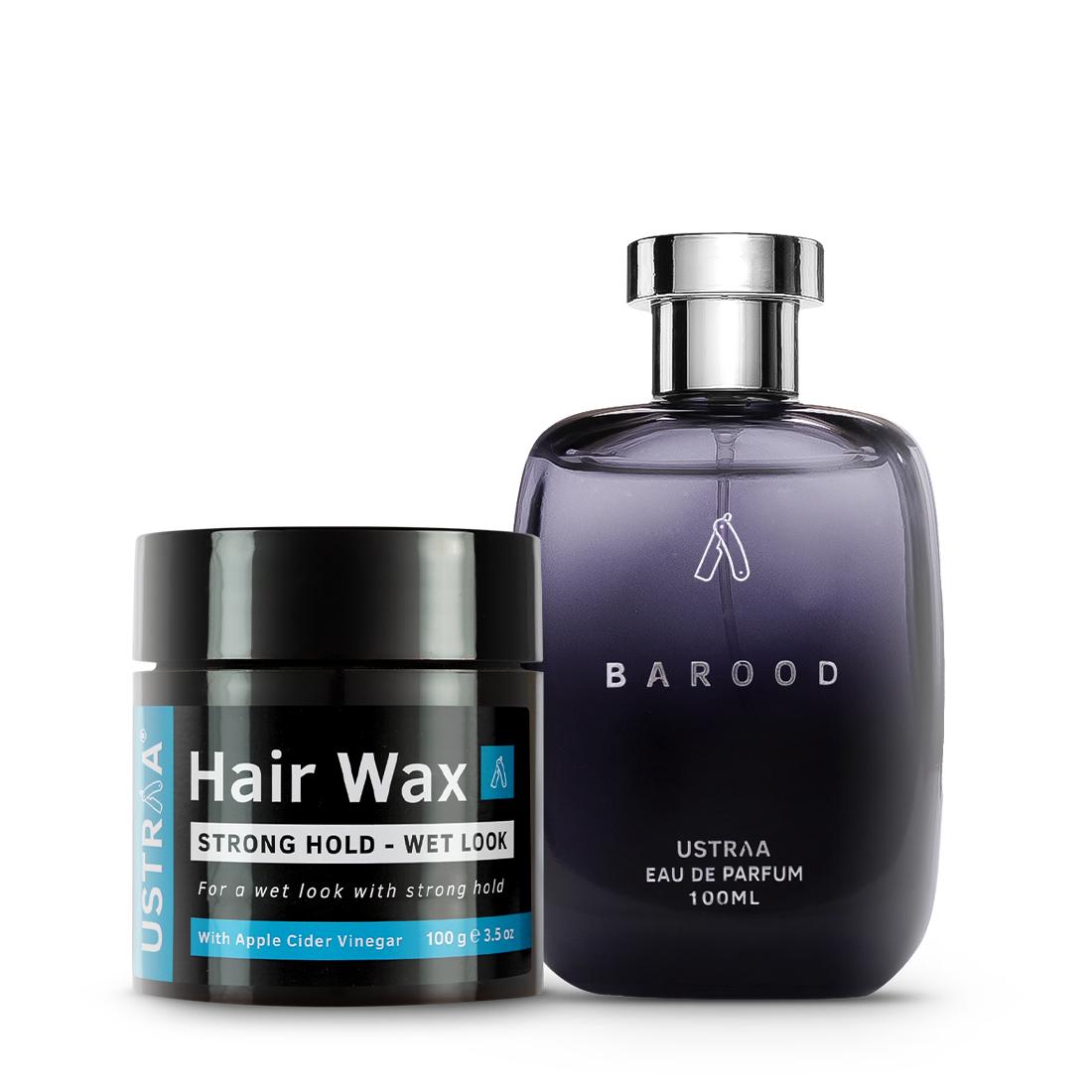 Barood EDP - Perfume for Men & Strong Hold Hair Wax Wet Look
