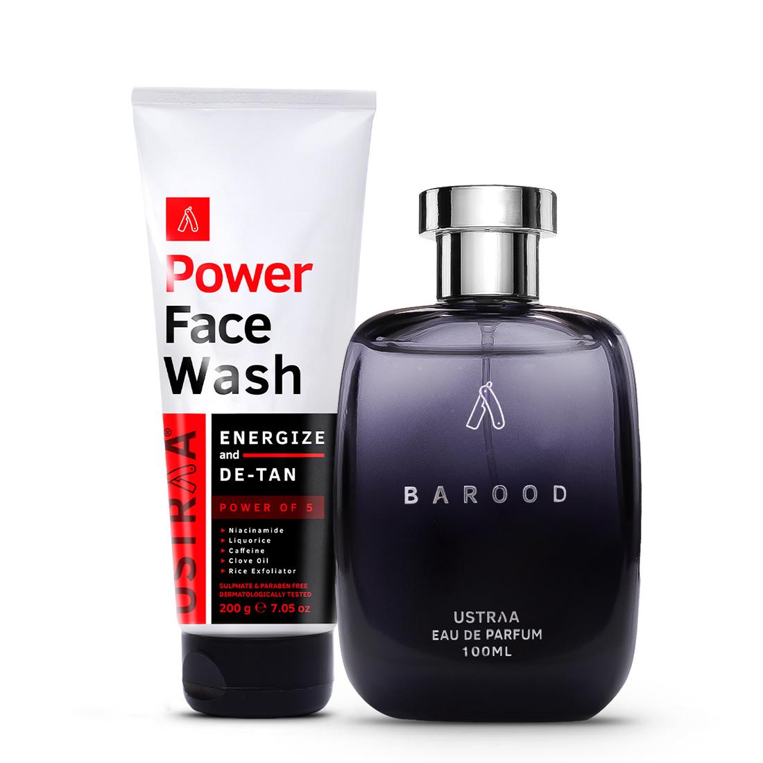 Barood EDP - Perfume for Men & Power Face Wash Energize and De-Tan