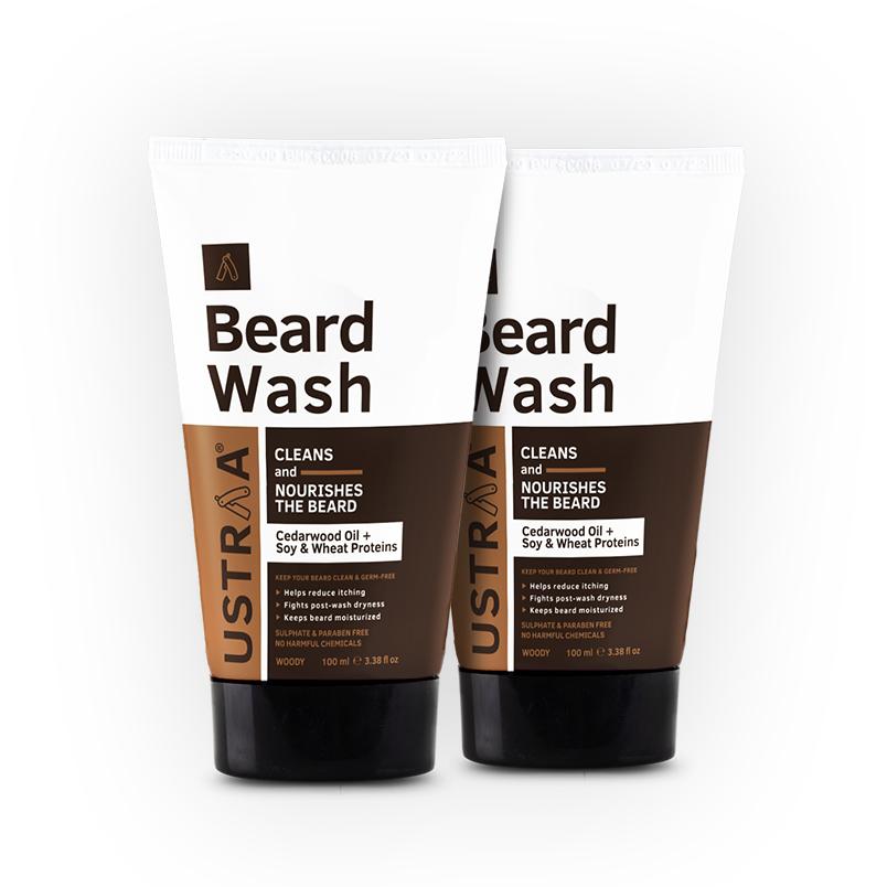 Ustraa Beard Wash Woody for Cleansing the Beard from Dirt & Germs and Keep Beard Healthy
