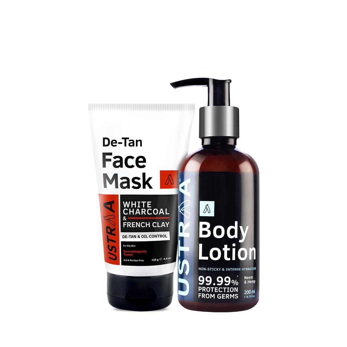Body Lotion Germ Free & Face Mask Oily Skin