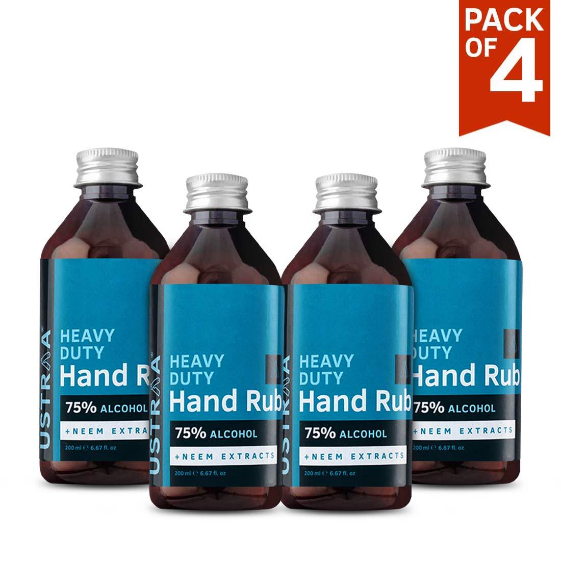 Heavy Duty Hand Rub (works like sanitizer) - 200 ml - Set of  4